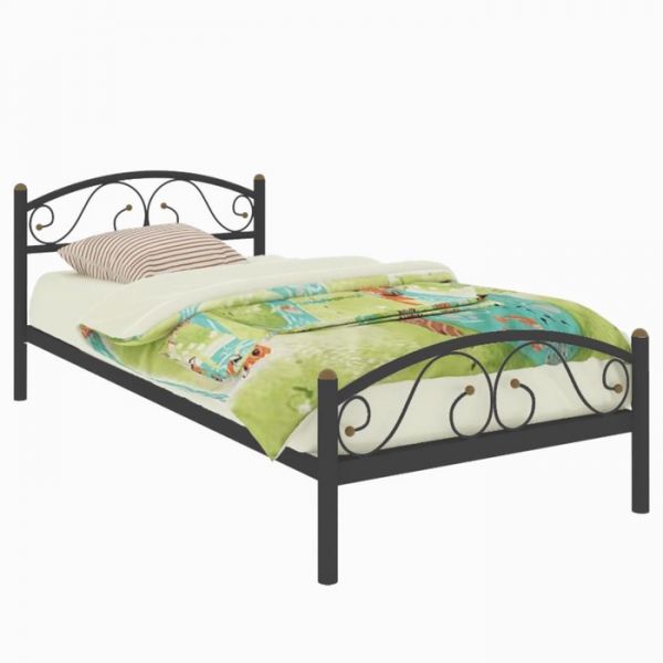 Кровать «Вероника Мини Плюс», 800 ? 2000 мм, металл, цвет чёрный