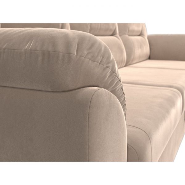 Диван прямой «Бостон», механизм дельфин, велюр, цвет бежевый