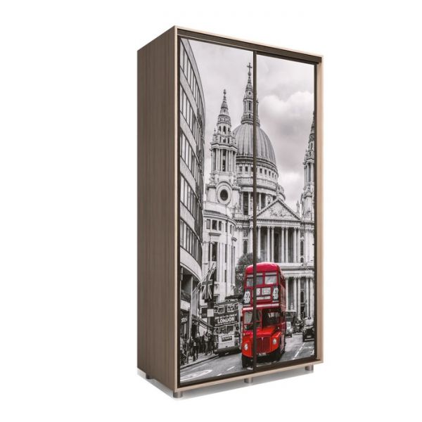 Шкаф-купе Яркий-22 1600х600х2300 Ясень Шимо Темный/Путешествие 4