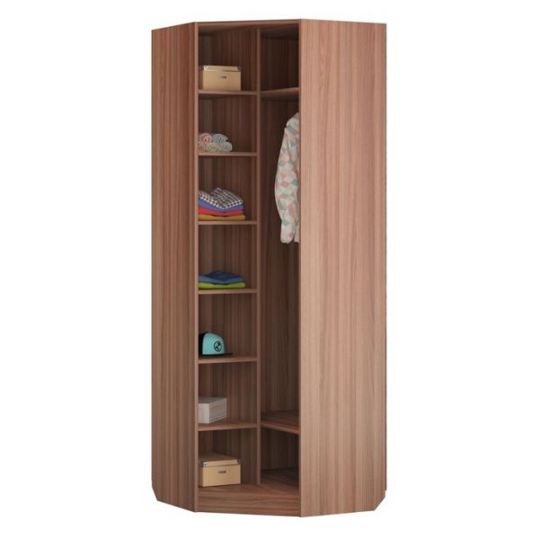 Шкаф для одежды угловой "Вояж", 761х761х2136 мм, ясень тёмный, ясень светлый