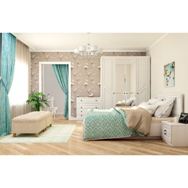 Зеркало «Азалия 4.2», 800 ? 40 ? 900 мм, цвет бодега белая