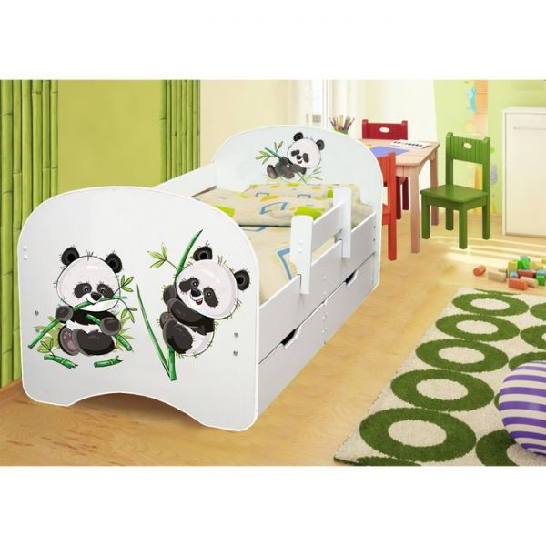 Кровать Пандочки 800х1600 с ящиками белая