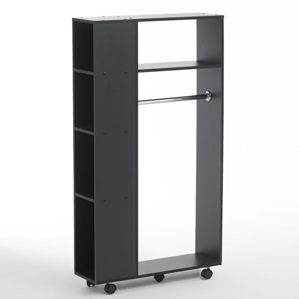 Вешалка напольная с полками Пассаж, 800х250х1460, Черный