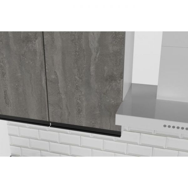 Кухонный гарнитур Ноктюрн лайт 1200х600 Бетон темный/Белый