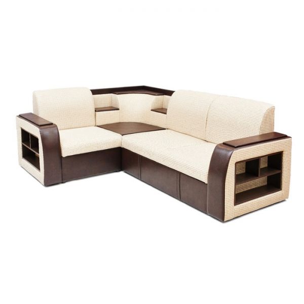 Угловой диван «Фараон», ППУ, механизм дельфин, цвет галс 3 / астор 536