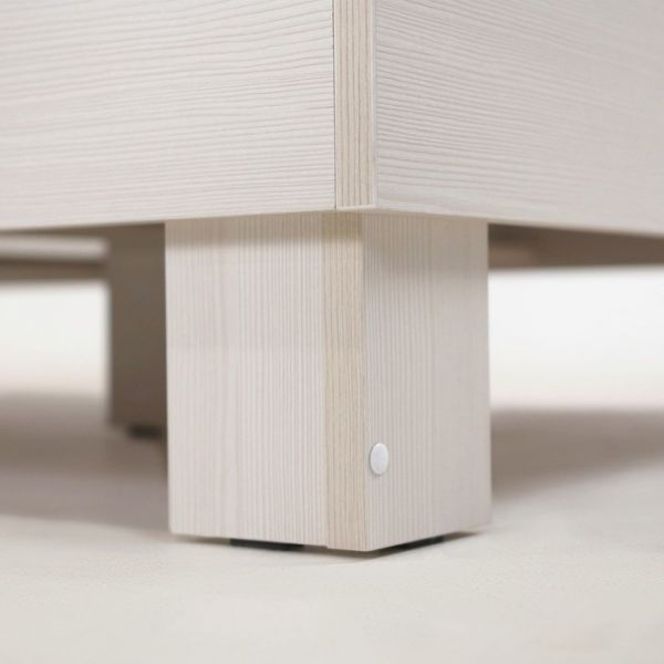 Кровать «Азалия 14 М» без ПМ, 1400 ? 2000, без основания, цвет бодега белый/белый пунто