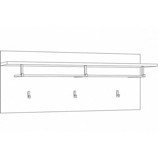 Вешалка настенная Virginia НМ 013.20, 1008х256х400, Дуб Бунратти