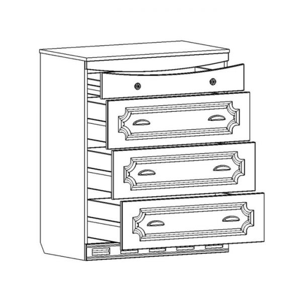 Комод 990 Мария-луиза №8 Бодега белый