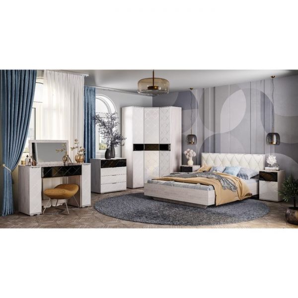 Комод Кимберли 802х460х824 ясень белый/белый глянец