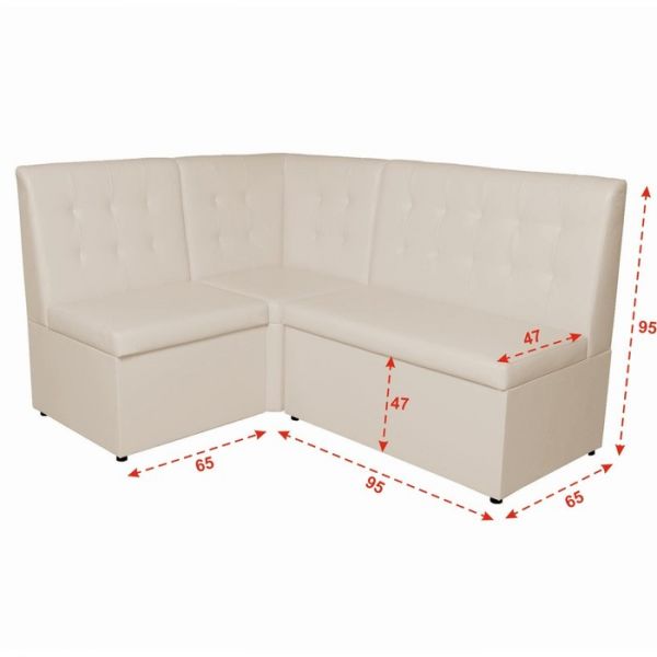 Кухонный уголок "АЛЕКС", экокожа, TEOS MILK