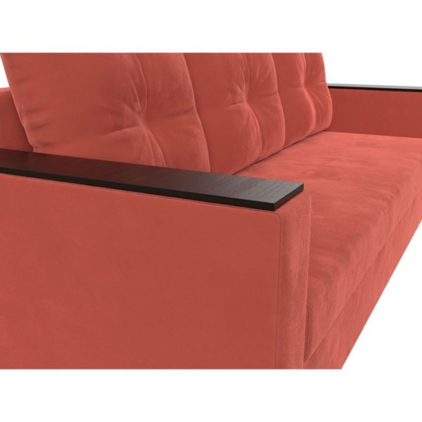 Диван прямой «Атланта лайт», без стола, еврокнижка, микровельвет, цвет бежевый