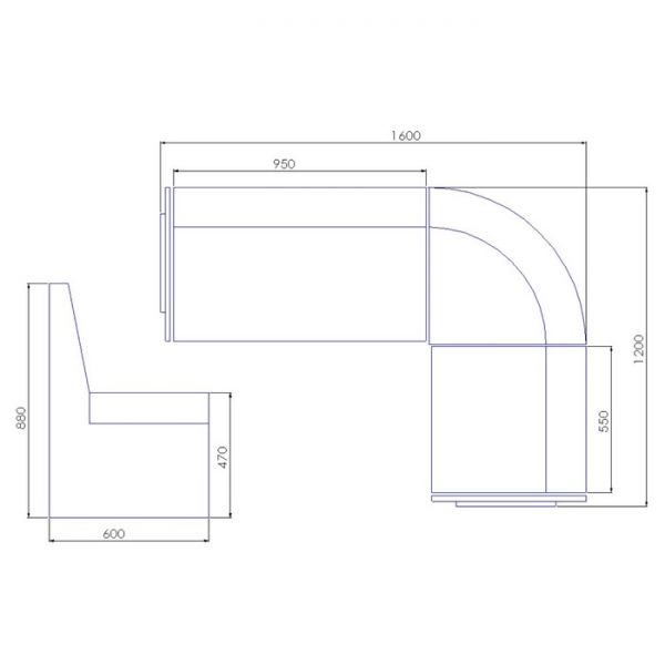 Кухонный уголок  Фиджи универсальный