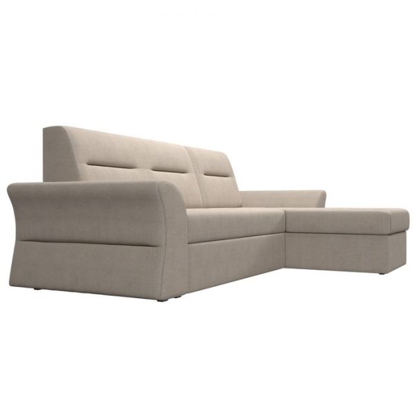 Угловой диван «Клайд», механизм дельфин, рогожка, цвет бежевый