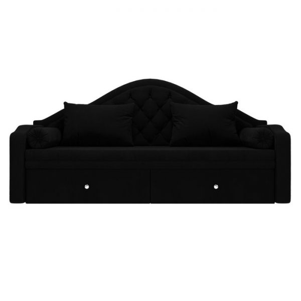 Прямой детский диван «Сойер», механизм выкатной, микровельвет, цвет бежевый