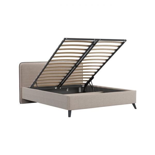 Кровать Миа, 1600х2000, ортопед+ПМ, Бежевый