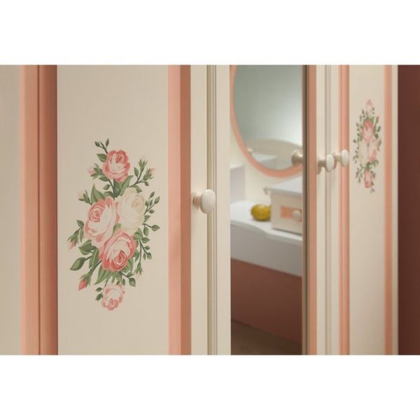 Шкаф комб. "Алиса" (белый/крем)