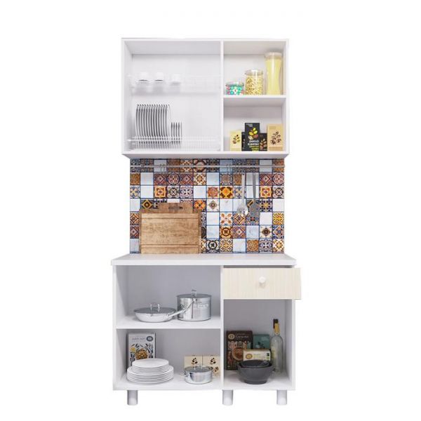 Кухонный гарнитур Поинт 1000, Белый фасад/ Белый корпус