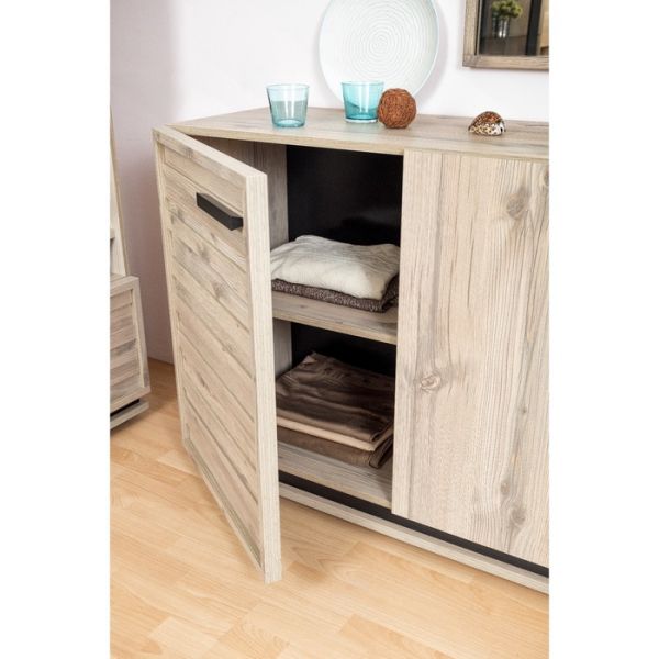 Тумба Nature 5, 1714 ? 445 ? 833 мм, цвет гаскон пайн / чёрный