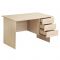 Стол письменный с встроенной тумбой 1200х700х750 Ясень Шимо светлый