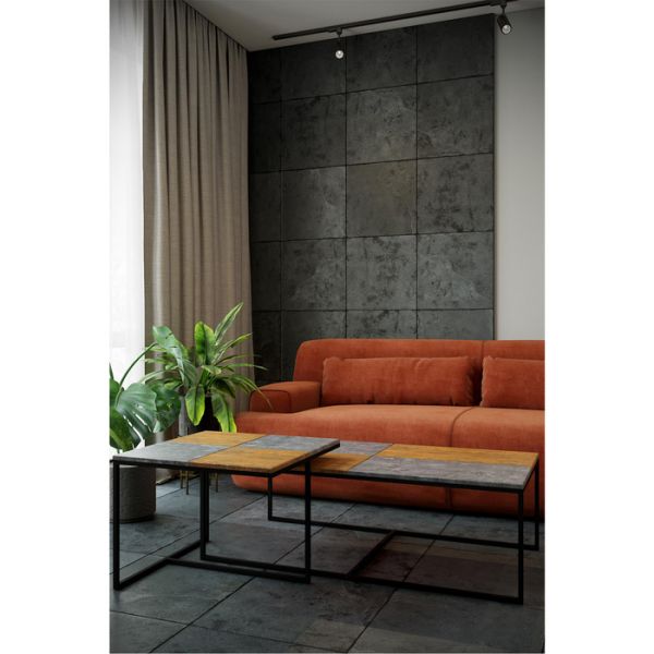 Стол журнальный «Фьюжн», 1200 ? 600 ? 390 мм, цвет дуб американский / серый бетон