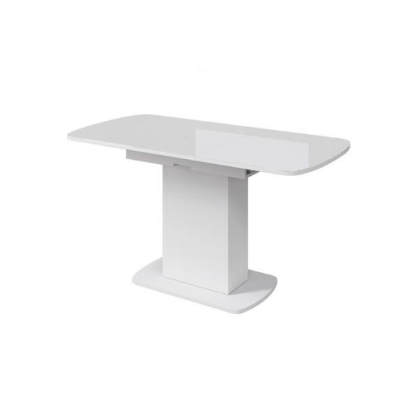 Стол раздвижной "Соренто-2" 1103/1423х703 стекло Белый глянец/белый