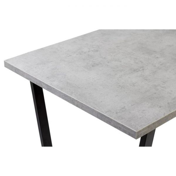 Стол АТЛАНТ-08 1400х900х750  Бетон Чикаго светлый/Опора АТЛАНТ-Черный матовый