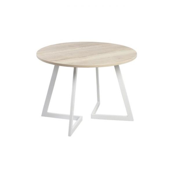 Стол ГЕРМЕС D-1050 Дуб Галифакс белый/Опора Гермес, Гаспар-К, Белый глянец