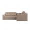 Угловой диван «Кембридж», механизм еврокнижка, велюр, цвет бежевый