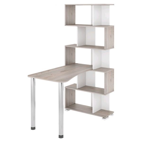 Стол-стеллаж «СЛ 5СТ 2», 750 ? 1182 ? 1731 мм, цвет нельсон / белый / нельсон