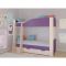 Детская двухъярусная кровать «Астра 2», цвет дуб молочный/фиолетовый