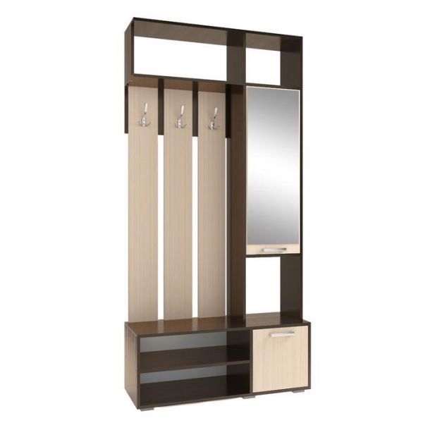 Прихожая Ивушка-23 1000х362х2052 Бодега тёмный/Бодега светлый