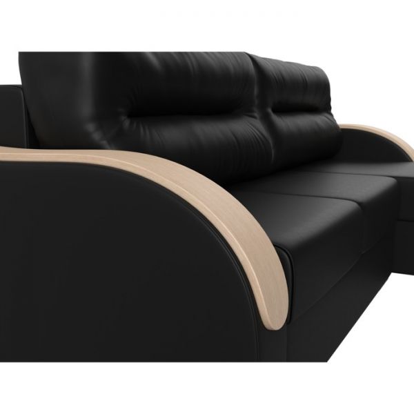 Угловой диван «Дарси», механизм еврокнижка, экокожа, цвет бежевый