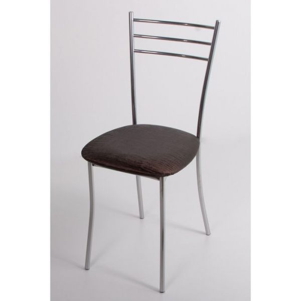 Стул на металлокаркасе Хлоя СТ хром люкс/белый