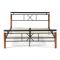 Кровать EUNIS Wood slat base , 160х200 см, красный дуб/черный