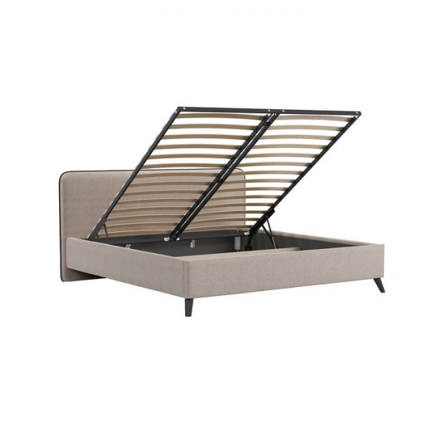 Кровать Миа, 1800х2000, ортопедическое осн+ПМ, Купер 03/Бежевый