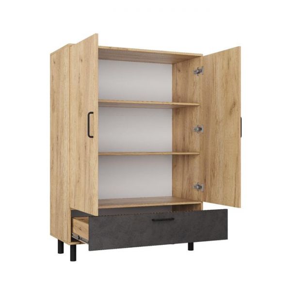 Шкаф  с ящиком малый ЛОФТ Тб-1 1000х450х1420 Дуб Бунратти/ Малави