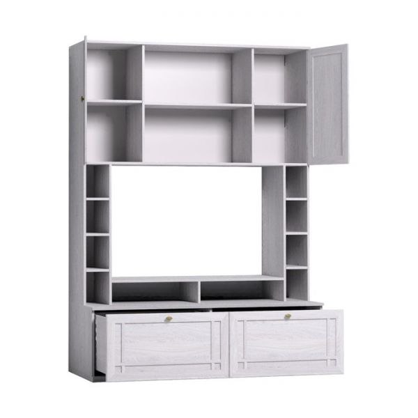 Шкаф Sherlock 1, 1520 ? 590 ? 2107 мм, цвет ясень анкор светлый