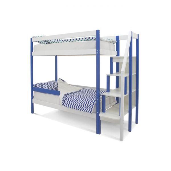Детская двухъярусная кровать Бельмарко Svogen сине-белый