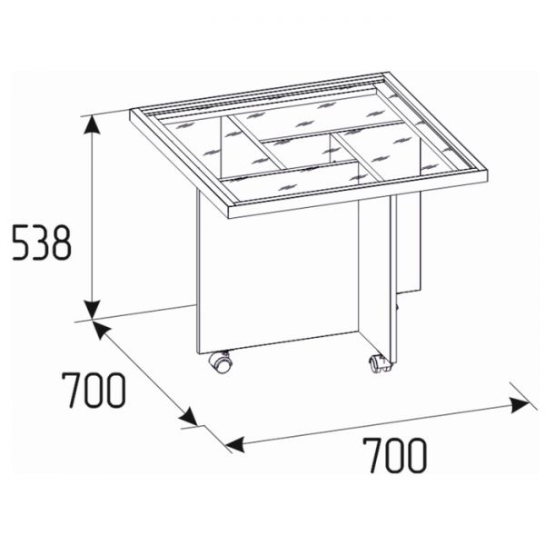 Стол журнальный Nature 16, 700 ? 700 ? 538 мм, цвет гаскон пайн
