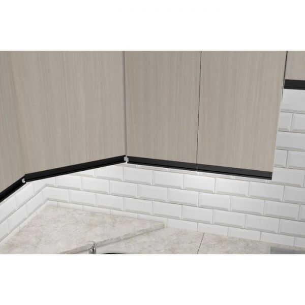 Кухонный угловой гарнитур Соната оптима 2400х1800 Ясень шимо светлый,Капри/Белый