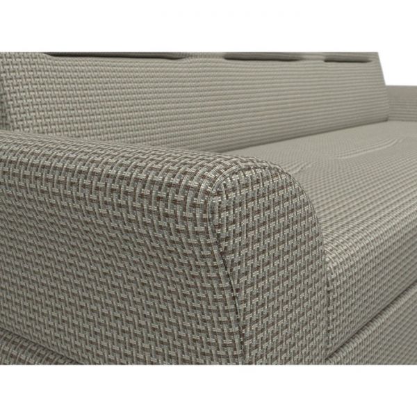 Прямой диван «Клайд», механизм дельфин, рогожка, цвет бежевый