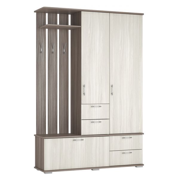 Прихожая ПР-3 2070х1430х400 Ясень Шимо Светлый/Ясень Шимо Темный