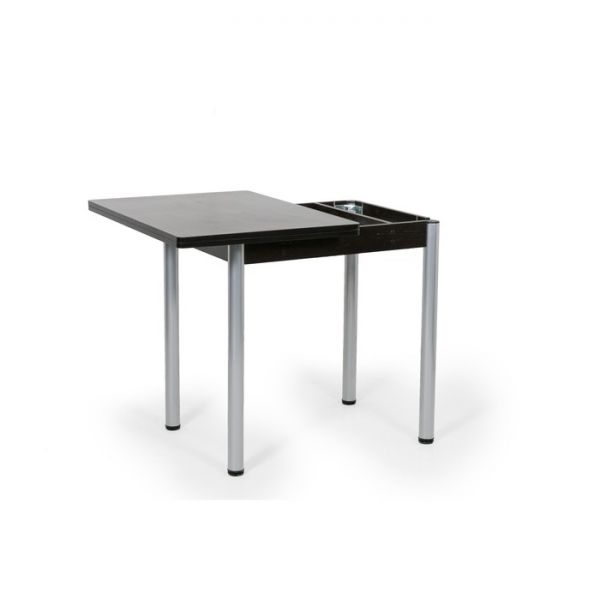 Стол Ирис поворотно-раскладной (ножки окрас Серебро), 1200x600x750, Венге