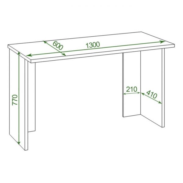 Стол, 1300 ? 600 ? 770 мм, цвет венге
