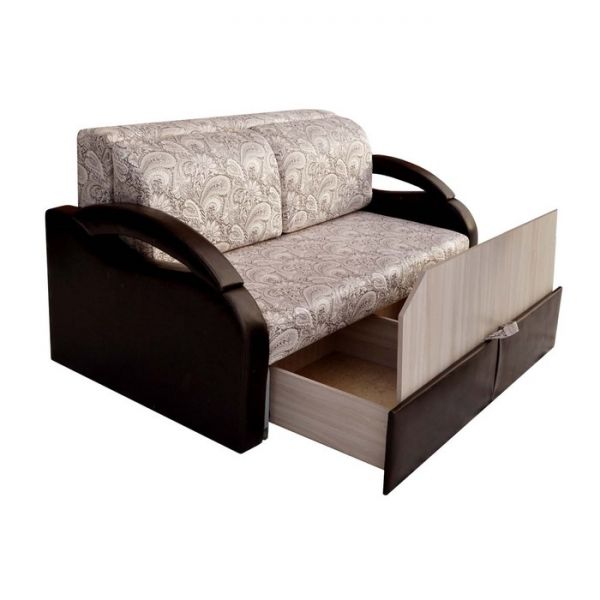 Канапе "Непал Люкс", ткань Аркон 3/кожзаменитель коричневый