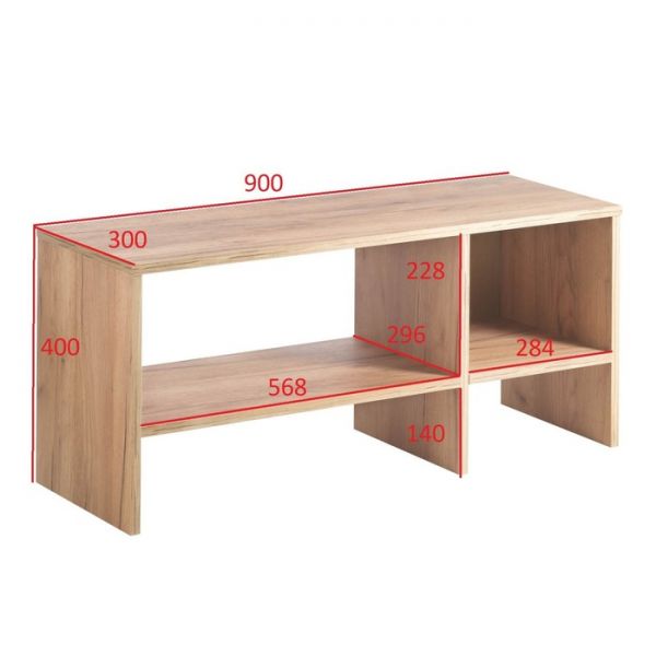 Тумба под ТВ 1 , 900х400х300, Дуб крафт золотой