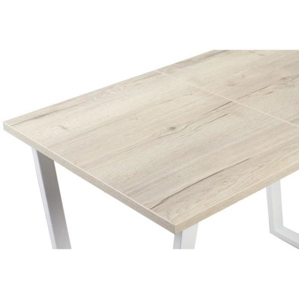 Стол АТЛАНТ-09 1620/2220*950х750 Галифакс белый/Опора АТЛАНТ-Белый глянец