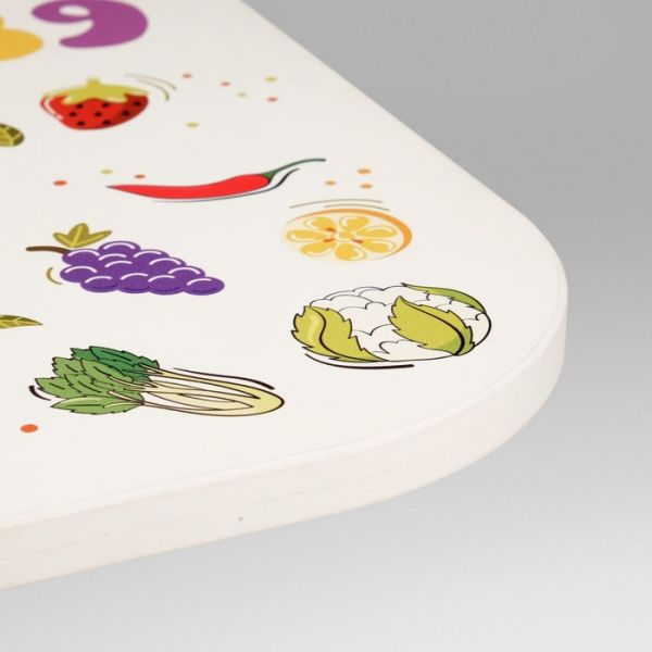 Стол подвесной с фотопечатью, 800х400х20, Белый