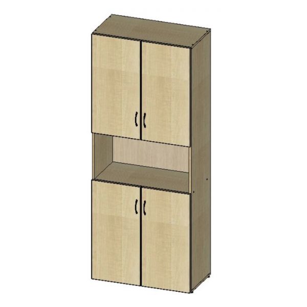 Шкаф для документов НШ-11, 760 ? 380 ? 1890 мм, белый шагр