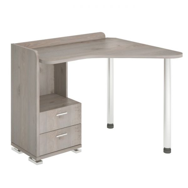 Стол СКМ-55, угол правый, 1100 ? 900 ? 810 мм, цвет белый жемчуг